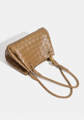 Mia Chute Synthetic Leather Small Shoulder Bag Khaki