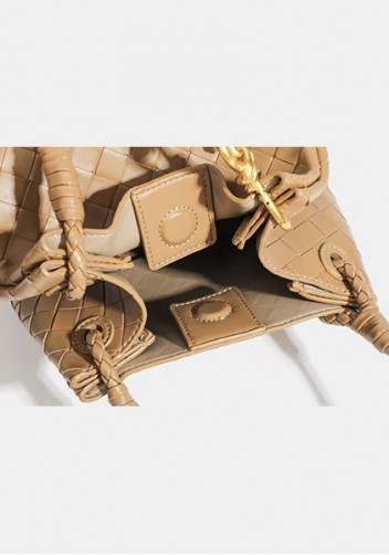 Mia Chute Synthetic Leather Small Shoulder Bag Khaki