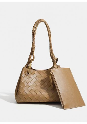 Mia Chute Synthetic Leather Small Shoulder Bag Khaki