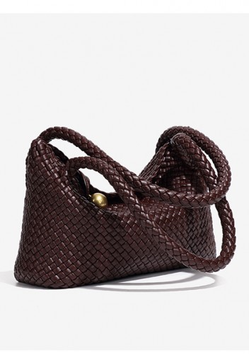 Mia Ball Synthetic Leather Shoulder Bag Coffee