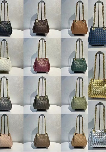 Mia Chute Woven Leather Small Shoulder Bag Army Green