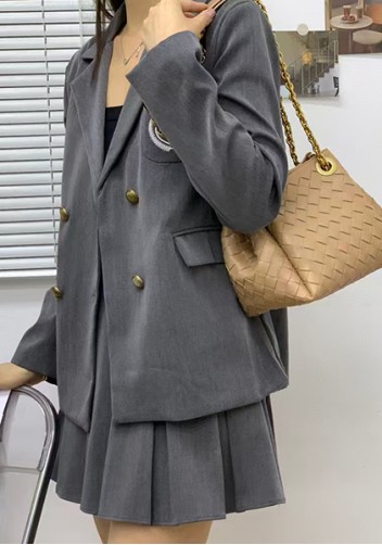 Mia Chute Woven Leather Small Shoulder Bag Beige
