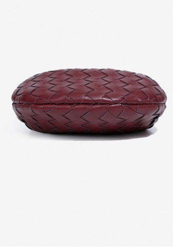 Dina Candy Knotted Intrecciato Vegan Leather Bag Wine