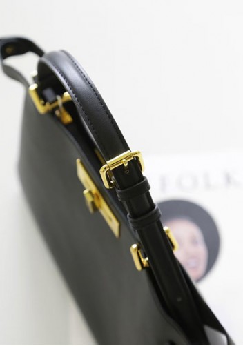 Carrie Smooth Leather Medium Bag Black