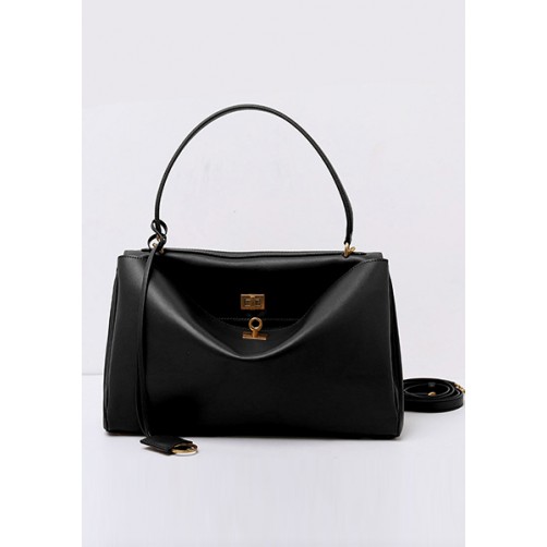 Bravado Smooth Leather 35CM Bag Black Antique Gold