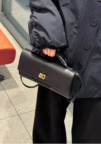 Monaco Glam Small Clutch On Strap Black Antique Gold