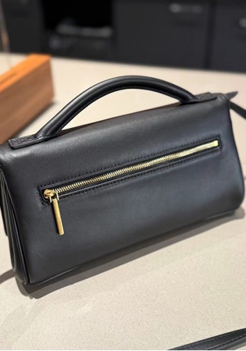 Monaco Glam Small Clutch On Strap Black Antique Gold