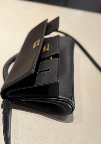 Monaco Glam Small Clutch On Strap Black Antique Gold