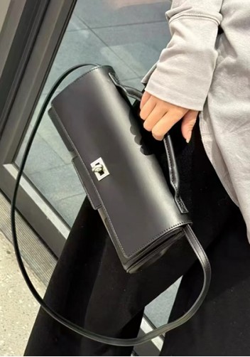 Monaco Glam Small Clutch On Strap Black Silver
