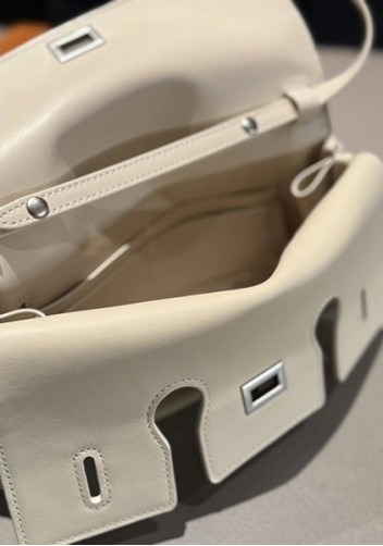Monaco Glam Small Clutch On Strap Cream