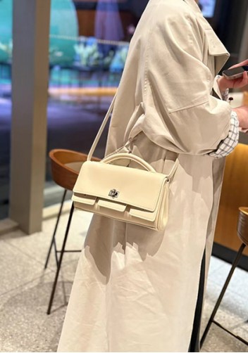 Monaco Glam Small Clutch On Strap Cream