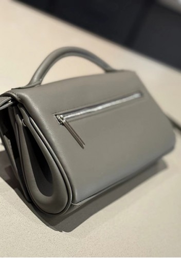 Monaco Glam Small Clutch On Strap Grey