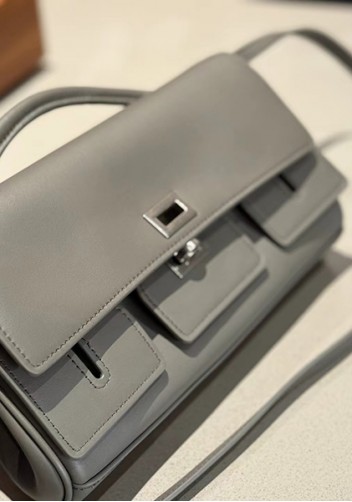 Monaco Glam Small Clutch On Strap Grey