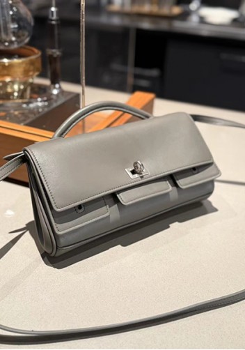 Monaco Glam Small Clutch On Strap Grey