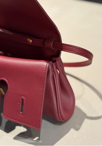 Monaco Glam Small Clutch On Strap Wine
