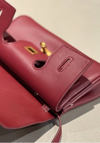Monaco Glam Small Clutch On Strap Wine