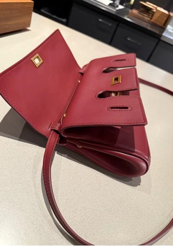 Monaco Glam Small Clutch On Strap Wine