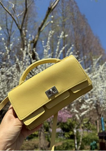 Monaco Glam Small Clutch On Strap Yellow