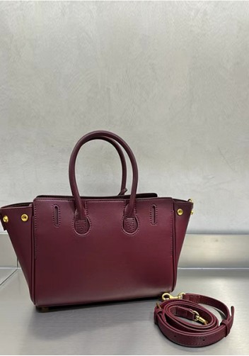 Monaco Glam Carry All Mini Leather Shoulder Bag Wine