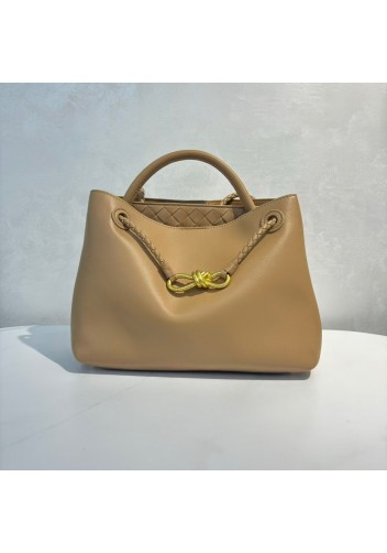 Allegria Large Smooth Leather Shoulder Bag Beige