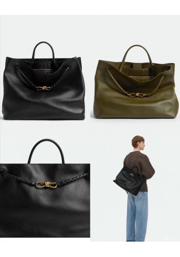 Allegria Large Smooth Leather Shoulder Bag Black