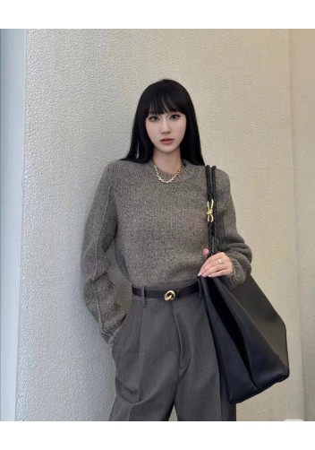 Allegria Large Smooth Leather Shoulder Bag Black