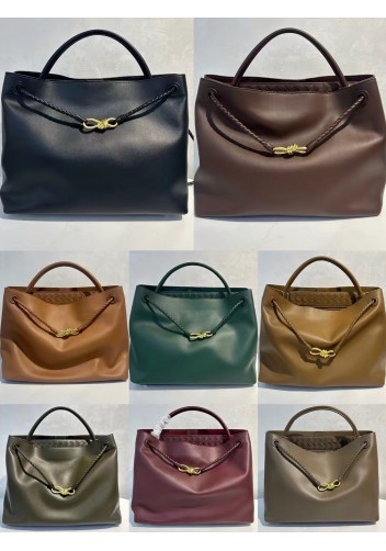 Allegria Large Smooth Leather Shoulder Bag Brown