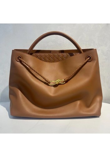 Allegria Large Smooth Leather Shoulder Bag Camel