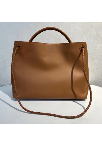 Allegria Large Smooth Leather Shoulder Bag Camel