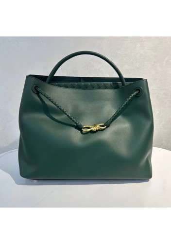 Allegria Large Smooth Leather Shoulder Bag Green