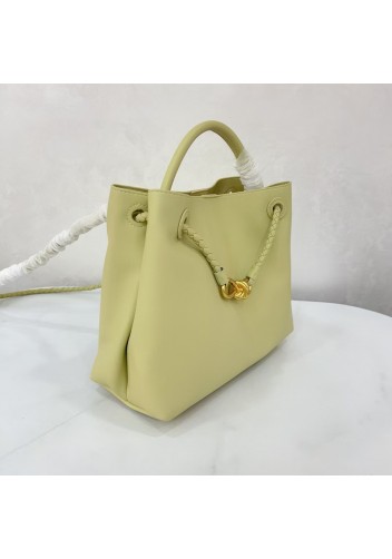 Allegria Large Smooth Leather Shoulder Bag Light Yellow