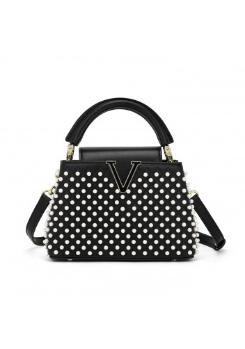 Victoria Pearl Handbag Black