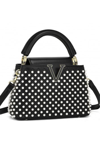 Victoria Pearl Handbag Black