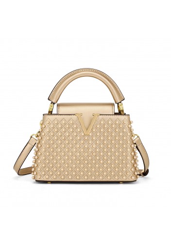 Victoria Pearl Handbag Gold