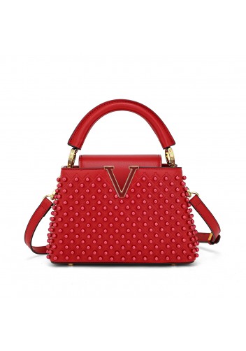 Victoria Pearl Handbag Red