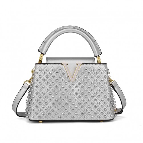 Victoria Pearl Handbag Silver