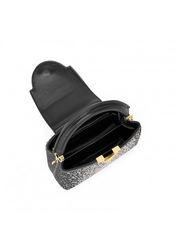 Victoria Hot-fix Rhinestones Handbag Black