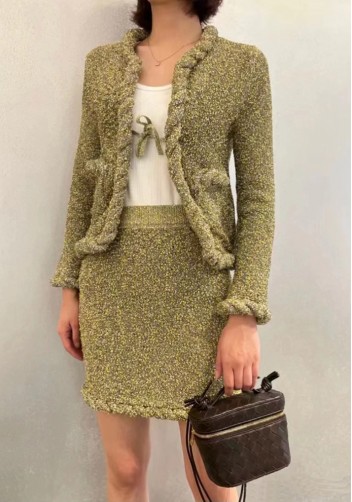 Mia Woven Leather Beauty Case Yellow