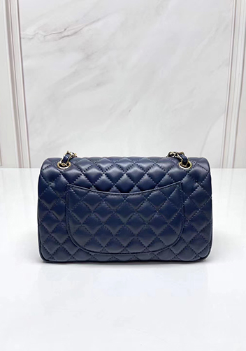 Adele Flap Medium Lambskin Gold Hardware Blue