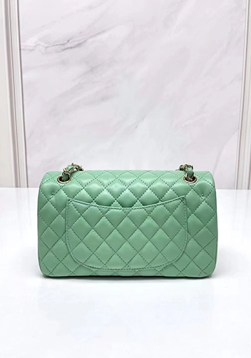 Adele Flap Medium Lambskin Gold Hardware Green