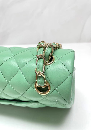 Adele Flap Medium Lambskin Gold Hardware Green