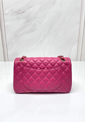 Adele Flap Medium Lambskin Gold Hardware Hot Pink