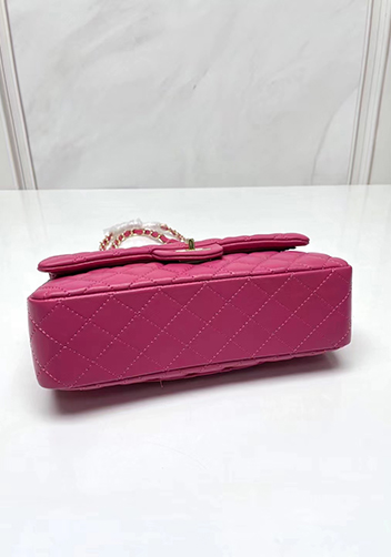 Adele Flap Medium Lambskin Gold Hardware Hot Pink