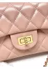 Adele Flap Small Lambskin Bag Pink