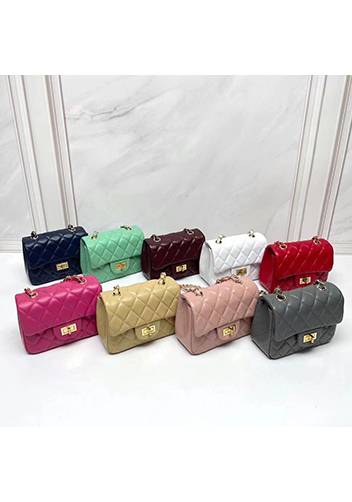 Adele Flap Small Lambskin Bag White