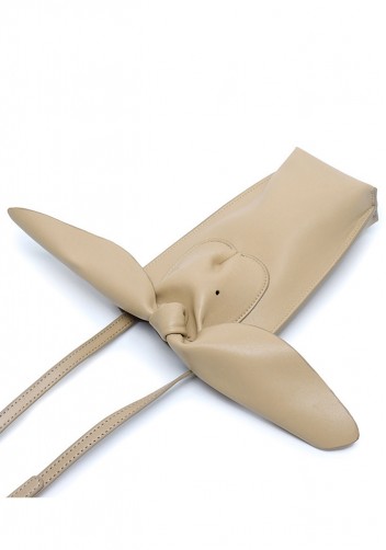 The Rabbit Pocket Shoulder Leather Bag Beige
