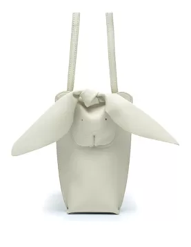 The Rabbit Pocket Shoulder Leather Bag White
