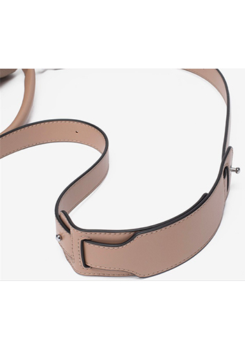 Adrienne Geometry Vegan Leather Shoulder Bag Beige