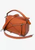 Adrienne Geometry Vegan Leather Shoulder Bag Camel