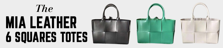 The Mia Leather 6 Squares Totes 